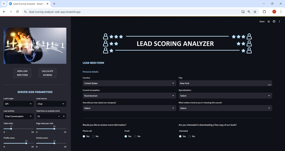 Lead scoring analyzer web app: Data introduction.